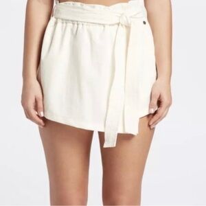 New Calia Woven Paperbag Skort Size XXL Unbleached High Rise